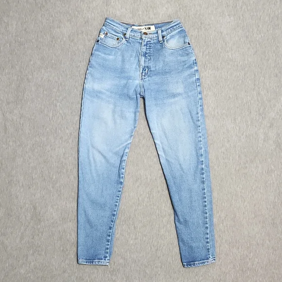 RARE!! Vintage 90's X-AM Brand High Rise Tapered Leg "Mom" Fit Light Wash Jeans - Picture 5 of 15